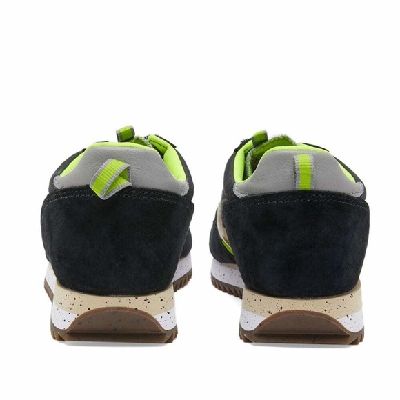 Saucony Jazz 81 Black and Lime Green Sneakers Sporty Casual Athletic Shoes - Picture 4 of 12